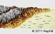 Physical Panoramic Map of Shifang