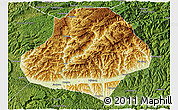 Physical 3D Map of Wangcang, satellite outside