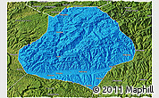 Political 3D Map of Wangcang, satellite outside