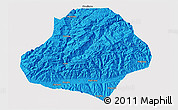 Political 3D Map of Wangcang, single color outside