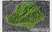 Satellite 3D Map of Wangcang, desaturated