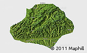 Satellite 3D Map of Wangcang, single color outside