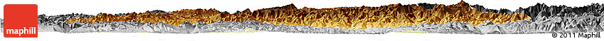 Physical Horizon Map of Wangcang, desaturated
