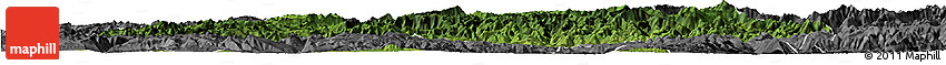 Satellite Horizon Map of Wangcang, desaturated
