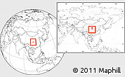 Blank Location Map of Wangcang, within the entire country