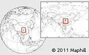 Blank Location Map of Wangcang, highlighted parent region, within the entire country