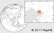 Blank Location Map of Wangcang, highlighted parent region