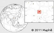 Blank Location Map of Wangcang
