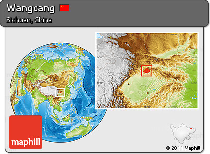 Physical Location Map of Wangcang