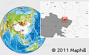 Physical Location Map of Wangcang, highlighted country, highlighted parent region