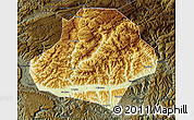 Physical Map of Wangcang, darken