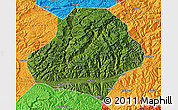Satellite Map of Wangcang, political outside