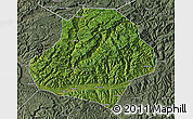 Satellite Map of Wangcang, semi-desaturated