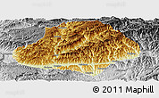 Physical Panoramic Map of Wangcang, desaturated