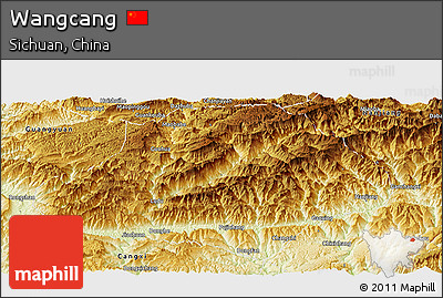 Physical Panoramic Map of Wangcang