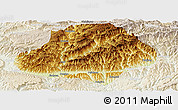 Physical Panoramic Map of Wangcang, lighten