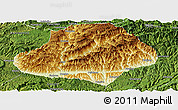 Physical Panoramic Map of Wangcang, satellite outside
