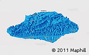 Political Panoramic Map of Wangcang, cropped outside