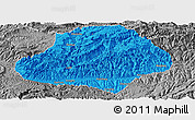 Political Panoramic Map of Wangcang, desaturated