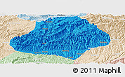 Political Panoramic Map of Wangcang, lighten