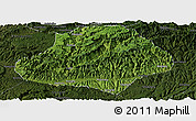 Satellite Panoramic Map of Wangcang, darken