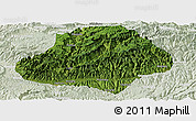 Satellite Panoramic Map of Wangcang, lighten