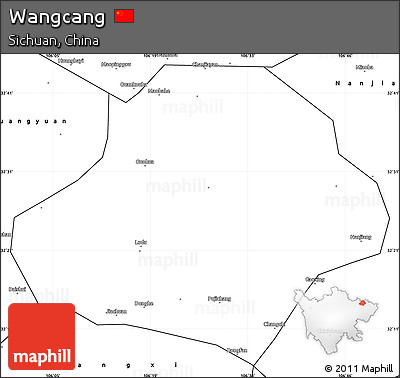 Blank Simple Map of Wangcang