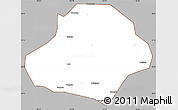 Gray Simple Map of Wangcang, cropped outside