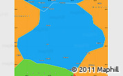 Political Simple Map of Wangcang