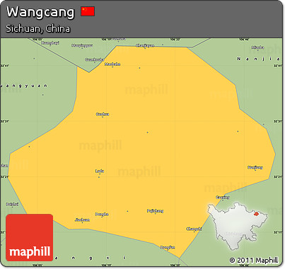 Savanna Style Simple Map of Wangcang