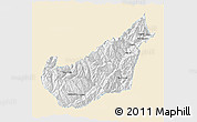 Classic Style 3D Map of Wenchuan, single color outside