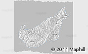 Gray 3D Map of Wenchuan, single color outside