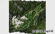 Satellite 3D Map of Wenchuan, darken