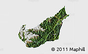 Satellite 3D Map of Wenchuan, single color outside