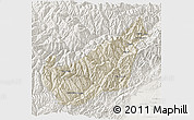 Shaded Relief 3D Map of Wenchuan, lighten