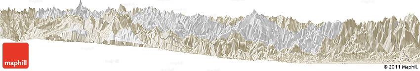 Classic Style Horizon Map of Wenchuan