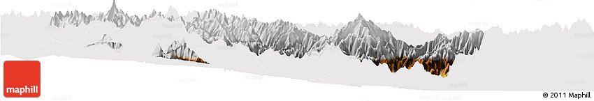 Physical Horizon Map of Wenchuan, cropped outside