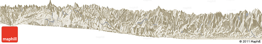 Shaded Relief Horizon Map of Wenchuan