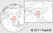 Blank Location Map of Wenchuan, within the entire country