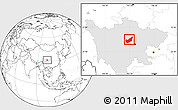 Blank Location Map of Wenchuan, highlighted parent region