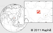 Blank Location Map of Wenchuan