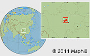 Savanna Style Location Map of Wenchuan