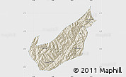 Shaded Relief Map of Wenchuan, single color outside
