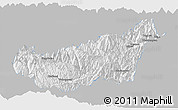 Gray Panoramic Map of Wenchuan, single color outside