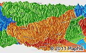 Political Panoramic Map of Wenchuan