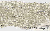 Shaded Relief Panoramic Map of Wenchuan