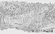 Silver Style Panoramic Map of Wenchuan