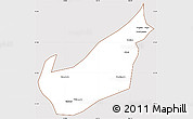 Classic Style Simple Map of Wenchuan, cropped outside