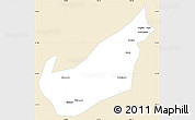 Classic Style Simple Map of Wenchuan, single color outside