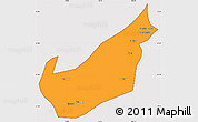 Political Simple Map of Wenchuan, cropped outside